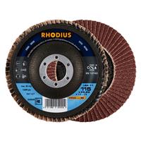 RHODIUS Fächerschleifscheibe Fächerscheibe LSA F1 Ø 115 mm Korn 40