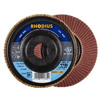 RHODIUS Fächerschleifscheibe Fächerscheibe LSA P1 Ø 115 mm Korn 80