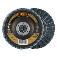 RHODIUS Fächerschleifscheibe Fächerscheibe VLS Ø 115 mm Korn fine