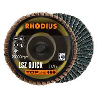 RHODIUS Zirkonlamellenschleifscheibe Fächerscheibe QUICK Ø 76 mm Korn 40
