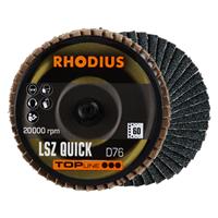 RHODIUS Zirkonlamellenschleifscheibe Fächerscheibe QUICK Ø 76 mm Korn 60