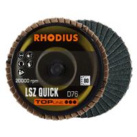 RHODIUS Zirkonlamellenschleifscheibe Fächerscheibe QUICK Ø 76 mm Korn 80