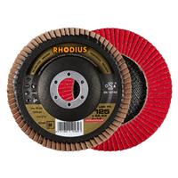 RHODIUS Fächerschleifscheibe Fächerscheibe LGK FK Ø 125 mm Korn 60