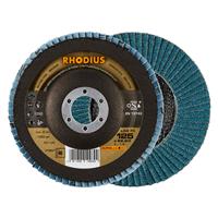 RHODIUS Fächerschleifscheibe Fächerscheibe LGZ F3 Ø 115 mm Korn 40