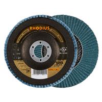 RHODIUS Fächerschleifscheibe Fächerscheibe LGZ F3 Ø 125 mm Korn 60