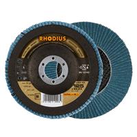 RHODIUS Fächerschleifscheibe Fächerscheibe LGZ F3 Ø 125 mm Korn 80