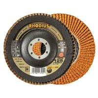 RHODIUS Fächerschleifscheibe Fächerscheibe JUMBO LONGLIFE Ø 125 mm Korn 60