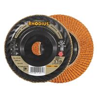 RHODIUS Fächerschleifscheibe Fächerscheibe  LONGLIFE TRIM Ø 115 mm Korn 80