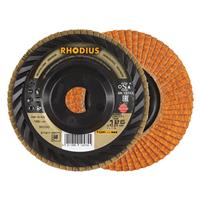 RHODIUS Fächerschleifscheibe Fächerscheibe  LONGLIFE TRIM Ø 125 mm Korn 60
