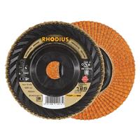 RHODIUS Fächerschleifscheibe Fächerscheibe  LONGLIFE TRIM Ø 125 mm Korn 80
