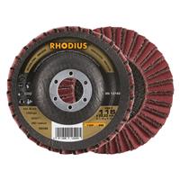 RHODIUS Fächerschleifscheibe Fächerscheibe VSK F Ø 115 mm Korn A80 medium