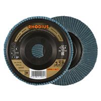 RHODIUS Fächerschleifscheibe Fächerscheibe LGZ P3 Ø 115 mm Korn 40