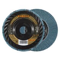 RHODIUS Fächerschleifscheibe Fächerscheibe LGZ P3 Ø 125 mm Korn 80