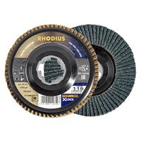 RHODIUS Fächerschleifscheibe Fächerscheibe LGZ PB X-LOCK Ø 115 mm Korn 40
