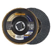 RHODIUS Fächerschleifscheibe Fächerscheibe LGZ PB X-LOCK Ø 125 mm Korn 60