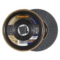 RHODIUS Fächerschleifscheibe Fächerscheibe LGZ PB X-LOCK Ø 125 mm Korn 80
