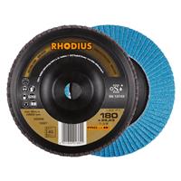 RHODIUS Fächerschleifscheibe Fächerscheibe LSZ P1 Ø 180 mm Korn 40