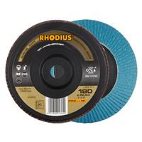 RHODIUS Fächerschleifscheibe Fächerscheibe LSZ P1 Ø 180 mm Korn 80