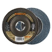 RHODIUS Fächerschleifscheibe Fächerscheibe LSZ F1 X-LOCK Ø 115 mm Korn 60