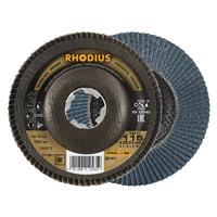 RHODIUS Fächerschleifscheibe Fächerscheibe LSZ F1 X-LOCK Ø 115 mm Korn 80