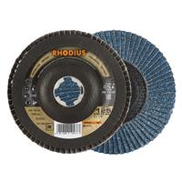 RHODIUS Fächerschleifscheibe Fächerscheibe LSZ F1 X-LOCK Ø 125 mm Korn 40