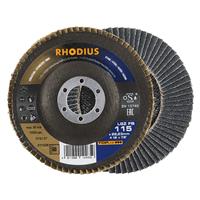 RHODIUS Fächerschleifscheibe Fächerscheibe LSZ FB Ø 115 mm Korn 60