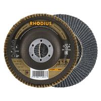 RHODIUS Fächerschleifscheibe Fächerscheibe LSZ FB Ø 115 mm Korn 80