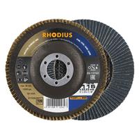 RHODIUS Fächerschleifscheibe Fächerscheibe LSZ FB Ø 115 mm Korn 120