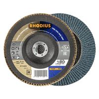 RHODIUS Fächerschleifscheibe Fächerscheibe LSZ FB Ø 180 mm Korn 40