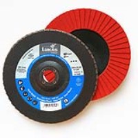 LUKAS Fächerschleifscheibe V2 Power Ceramic universal | Keramikkorn-Fächerscheibe | Ø 230 mm flach | Korn 40